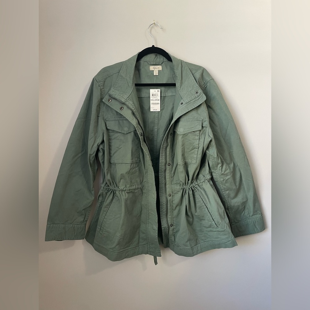 Style & Co Sage Green Jacket Size XXL